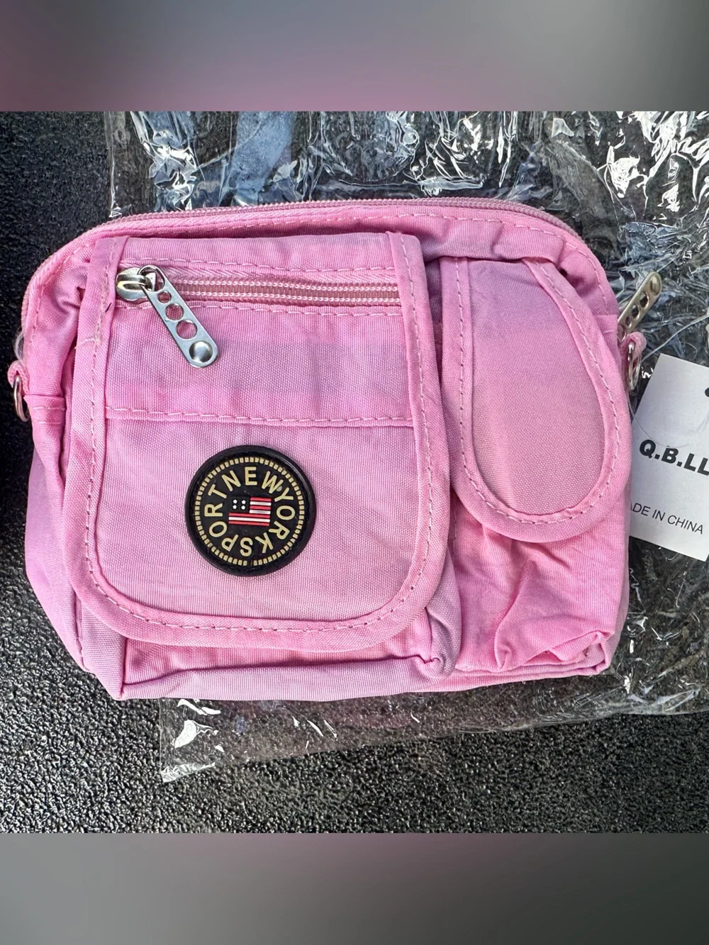 5-Pack Vintage NOS Small Pink Crossbody Bags | Adjustable Strap | New Old Stock